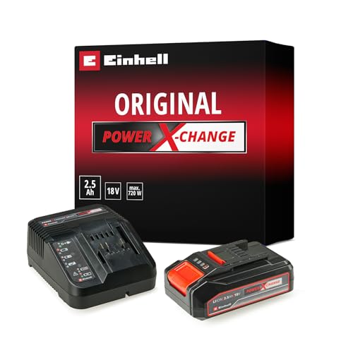 Orijinal Einhell 18 V 2.5 Ah PXC Başlangıç Kiti (Akü & Şarj Cihazı, 18 V, Maks. Güç 720 W, Tüm PXC cihazları için, akü yönetim sistemi, 3'lü LED gösterge) – 4512097 – MegTR