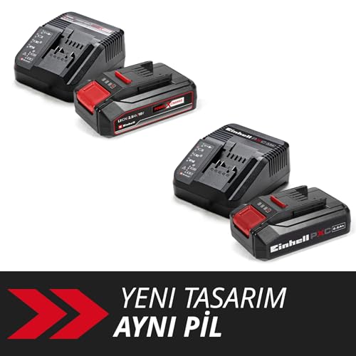 Orijinal Einhell 18 V 2.5 Ah PXC Başlangıç Kiti (Akü & Şarj Cihazı, 18 V, Maks. Güç 720 W, Tüm PXC cihazları için, akü yönetim sistemi, 3'lü LED gösterge) – 4512097 – MegTR