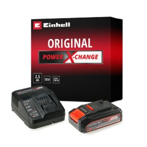 Orijinal Einhell 18 V 2.5 Ah PXC Başlangıç Kiti (Akü & Şarj Cihazı, 18 V, Maks. Güç 720 W, Tüm PXC cihazları için, akü yönetim sistemi, 3'lü LED gösterge) – 4512097 – MegTR