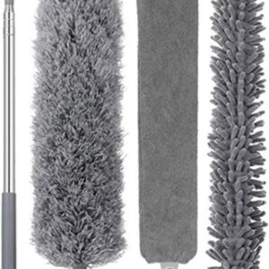 Toz Alma Mop Bükülebilir Teleskopik 3'lü Püskülü Çok Fonksiyonlu Temizlik Seti,Boşluk Ve Tavan Temizliği İçin Uzayabilir Toz Alma Seti (KOLAY, PRATİK, BÜKÜLEBİLİR) – MegTR