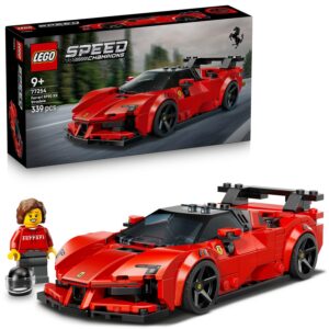 LEGO Speed Champions Ferrari SF90 XX Stradale Spor Araba 77254-9 Yaş ve Üzeri Çocuklar için Minifigür İçeren Ferrari Kıyafetli Minifigür İçeren Yaratıcı Oyuncak Yapım Seti, Hediye Fikri (339 Parça) – MegTR