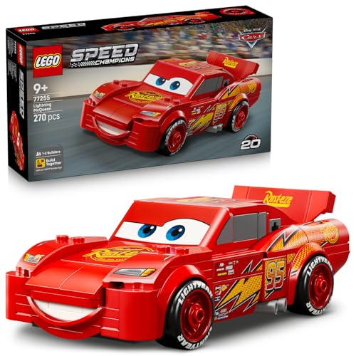 LEGO Speed Champions | Şimşek McQueen 77255 – 9 Yaş ve Üzeri Çocuklar için 'Lightyear' Baskılı Lastikler ve Ünlü Far Çıkartmaları İçeren Oyuncak Yapım Seti, Yaratıcı Hediye Fikri (270 Parça) – MegTR