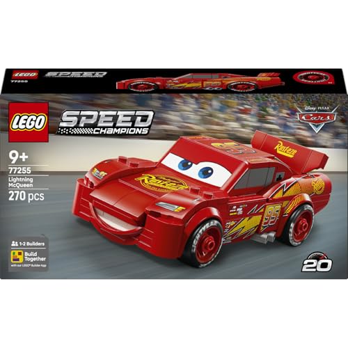LEGO Speed Champions | Şimşek McQueen 77255 – 9 Yaş ve Üzeri Çocuklar için 'Lightyear' Baskılı Lastikler ve Ünlü Far Çıkartmaları İçeren Oyuncak Yapım Seti, Yaratıcı Hediye Fikri (270 Parça) – MegTR