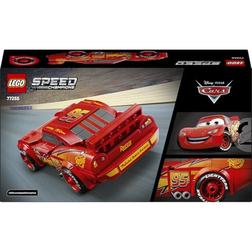 LEGO Speed Champions | Şimşek McQueen 77255 – 9 Yaş ve Üzeri Çocuklar için 'Lightyear' Baskılı Lastikler ve Ünlü Far Çıkartmaları İçeren Oyuncak Yapım Seti, Yaratıcı Hediye Fikri (270 Parça) – MegTR
