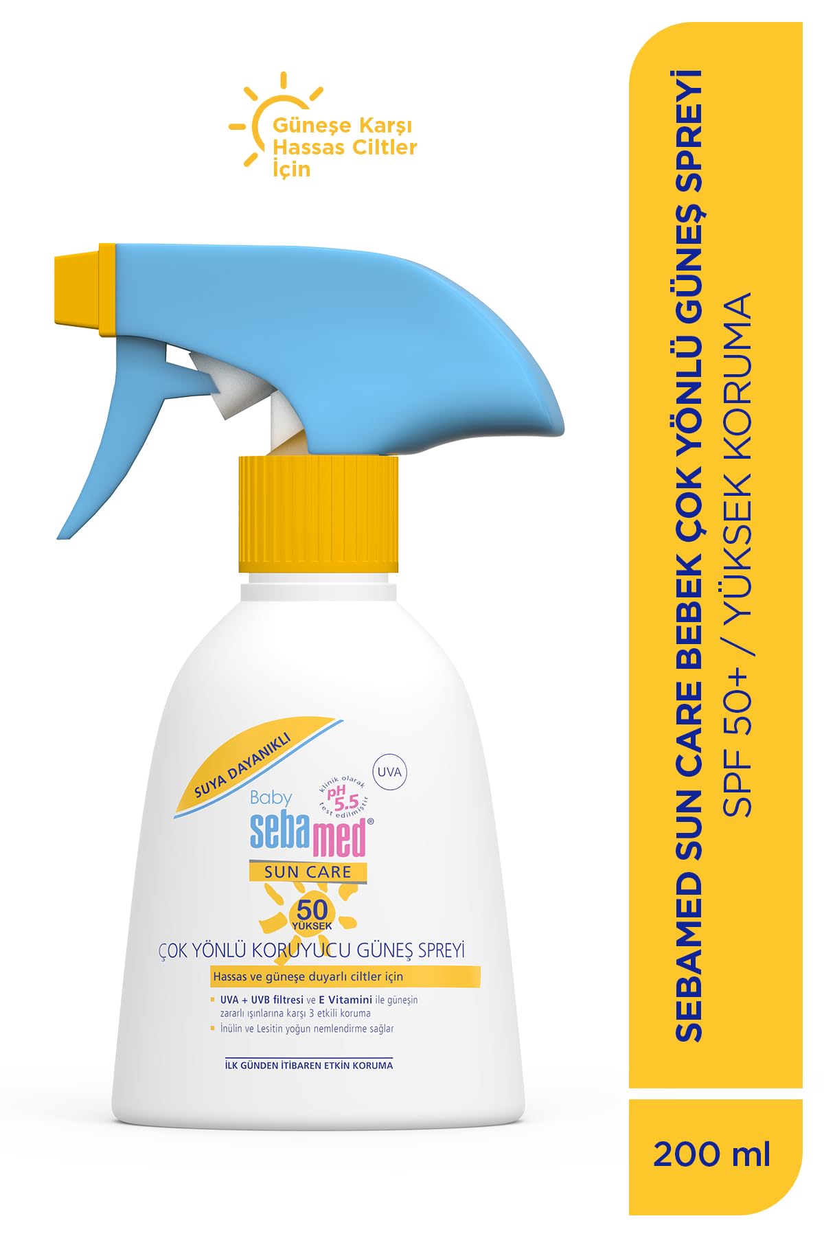 Sebamed Baby SPF 50+%98 UVA Korumalı UVB Filtreli Çok Yönlü Koruyucu Çocuk Güneş Spreyi 200 ml – MegTR