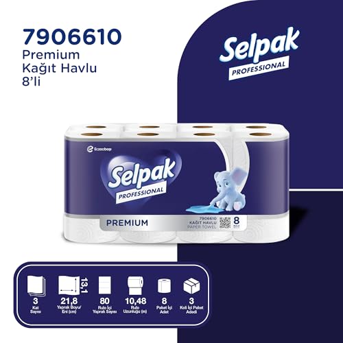 Selpak Professional Premium Havlu Kağıt, 8 Rulo – MegTR