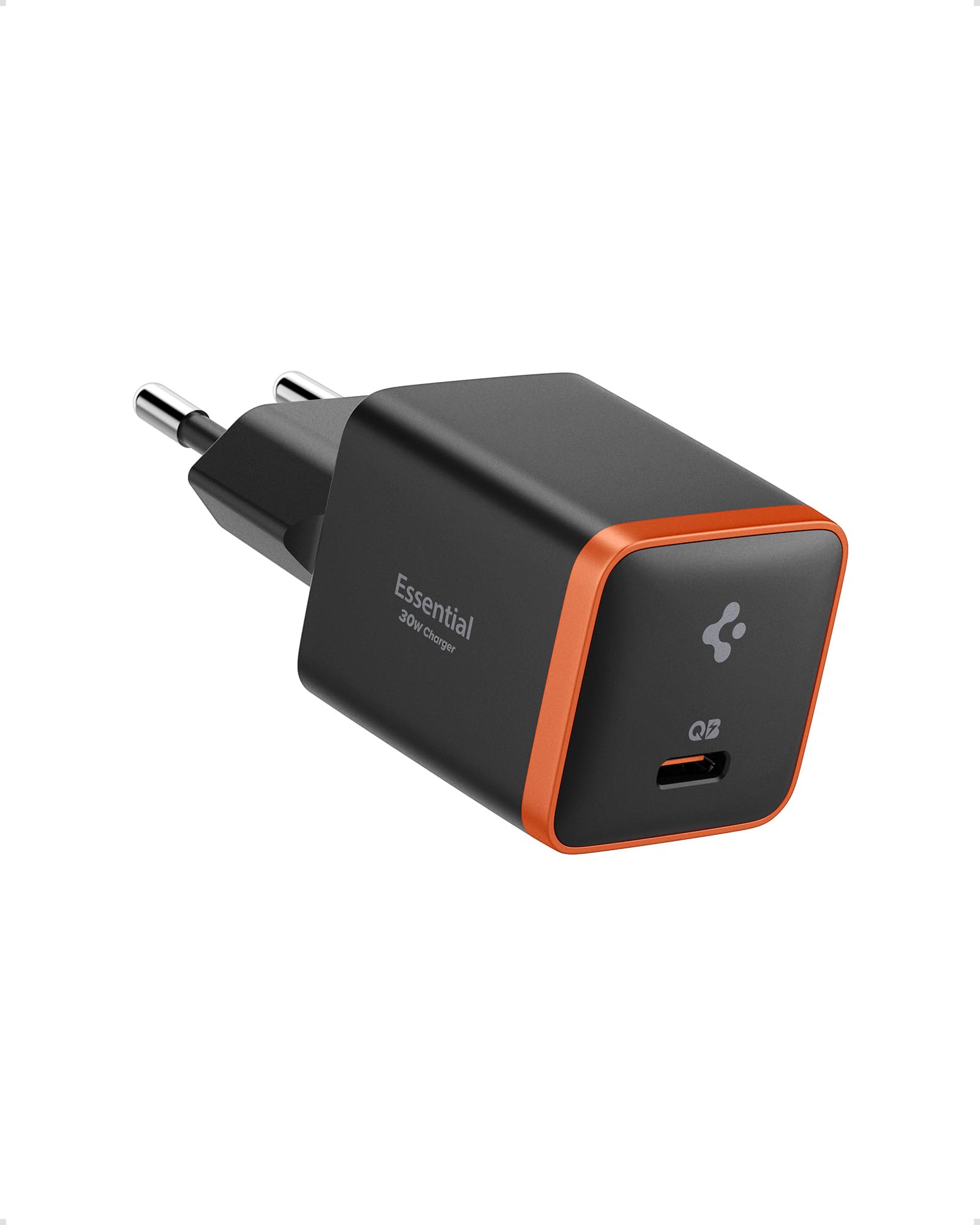 Spigen 30W USB-C Ultra Mini Hızlı Şarj Aleti PPS Desteği/Isı Düşürücü GaN Destekli Akım Korumalı Güç Adaptörü iPhone & Android & iPad & MacBook Type-C Black- ACH08448 – MegTR