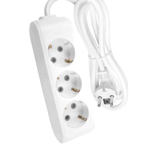 Viko Multi-Let 3lü Topraklı Kablolu Ç.K 3mt Priz, Beyaz – MegTR