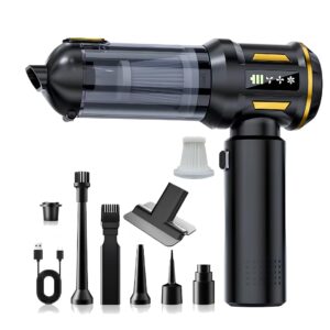 Araç Süpürgesi 2in1 Kablosuz Güçlü Araç Süpürgesi ve Hava Üfleyici – 20000Pa Turbo Vakum Gücü, 3 Kademeli Fırçasız Motor, 8000 mAh Şarjlı Mini El Süpürgesi, HEPA Filtreli Araba Temizlik Makinesi – MegTR