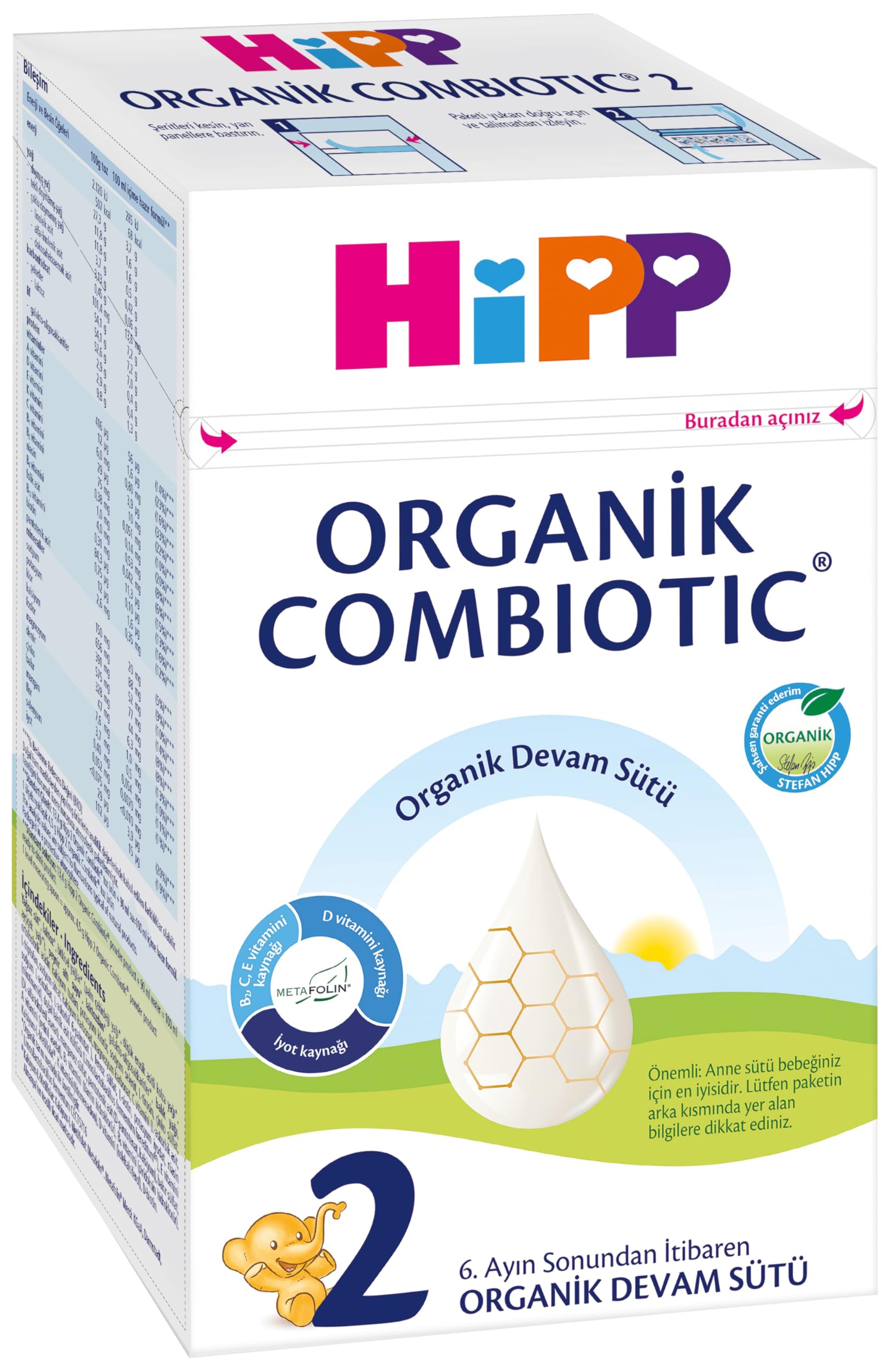 HiPP 2 Organik Combiotic Devam Sütü 600 gr – MegTR