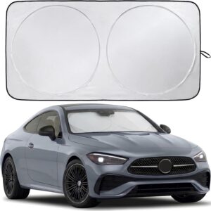 Romofy Araba Ön Cam Güneşlik Kolay Katlanabilir ve Yer Kaplamaz (150cm x 70cm) – UV Koruma ve Isı Azaltma Otomobil Güneşlikleri – Dayanıklı ve Hafif Ön Cam Gölgelik – Standart Boyutlara Uygun – MegTR
