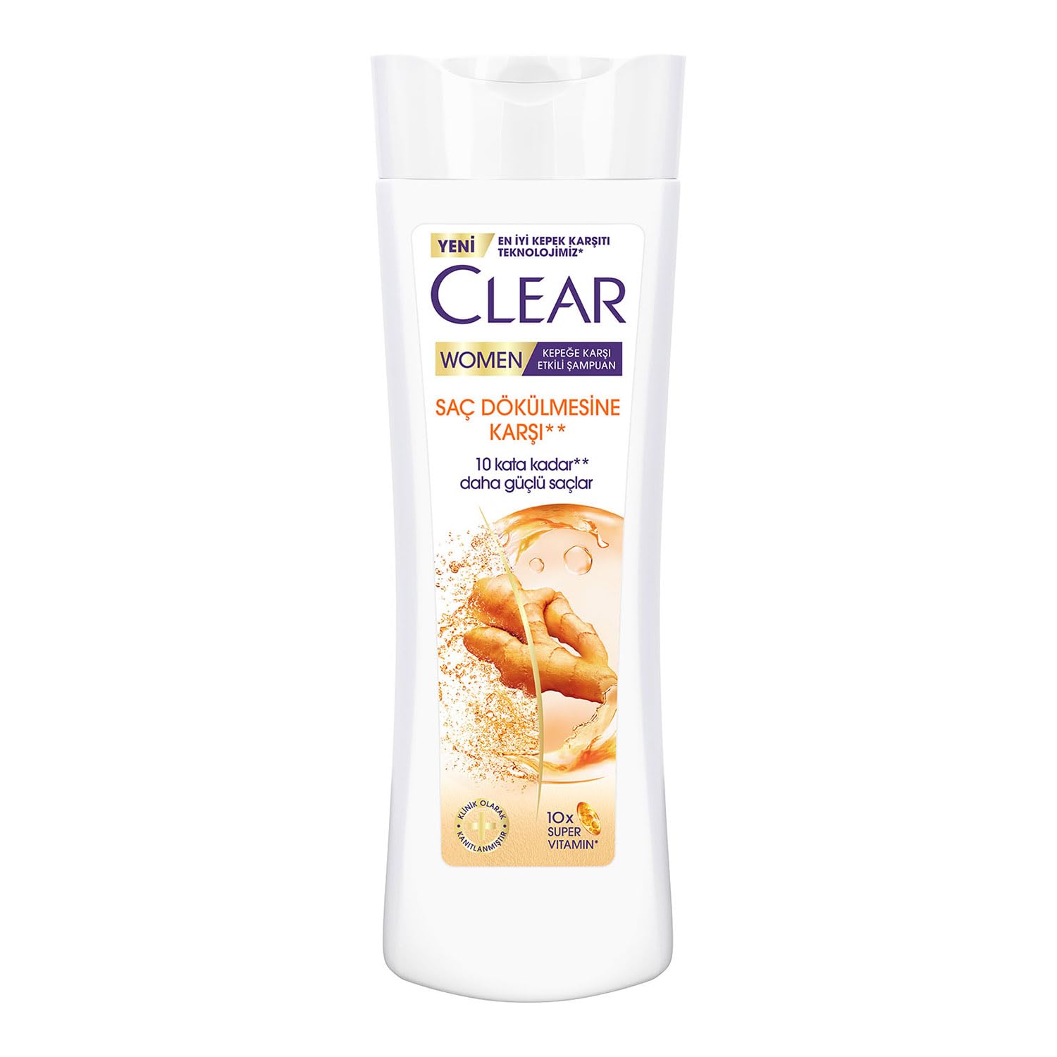 Clear Women Saç Dökülmesine Karşı Zencefil Özü Kepeğe Karşı Etkili Şampuan 350 ml – MegTR