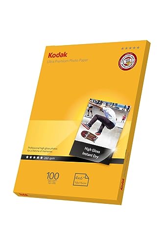Kodak RGP4RRC-260-10X15 Inkjet Fotoğraf Kağıdı, 100 Adet, Mürekkepli Yazıcı Uyumlu – MegTR