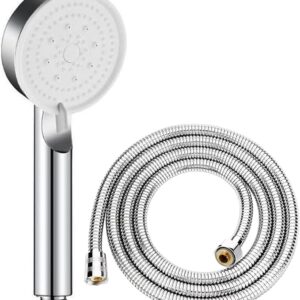 Mayaglory 5 Fonksiyonlu Ayarlanabilir Yüksek Basınçlı Masaj Etkili Duş Seti, Turbo Fan Lite Duş Seti Chrome – MegTR
