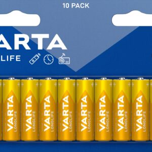 VARTA Longlife AA Alkalin kalem pil 10'lu paket – MegTR