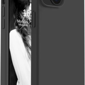 iPhone 13/14 ile Uyumlu İçi Kadife Lansman Silikon Kılıf – Kamera Korumalı, Darbe Emici, Premium Yumuşak Kapak Siyah – MegTR