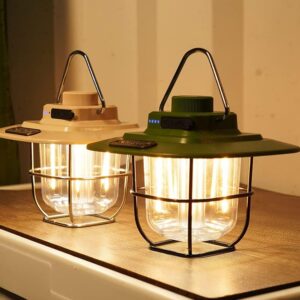 Kamp Lambası Feneri Vintage LED Kamp Feneri Suya Dayanıklı 5.000 mAh Açık Yürüyüş için Kamp Işık Lambası Elektrik Kesintisi Acil Ev Arka Bahçe Verandası Balkon Teras – MegTR