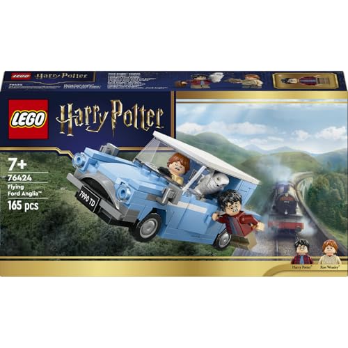 LEGO Harry Potter Uçan Ford Anglia 76424 | 7 Yaş ve Üzeri Çocuklar için Ron Weasley ve Hedwig Minifigürleri İçeren Oyuncak Yapım Seti, Hediye Fikri (165 Parça) – MegTR