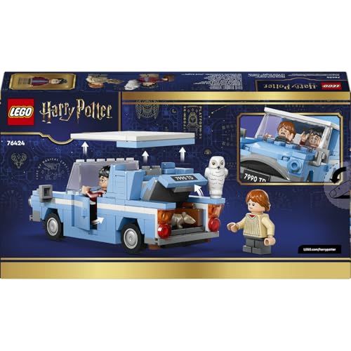 LEGO Harry Potter Uçan Ford Anglia 76424 | 7 Yaş ve Üzeri Çocuklar için Ron Weasley ve Hedwig Minifigürleri İçeren Oyuncak Yapım Seti, Hediye Fikri (165 Parça) – MegTR