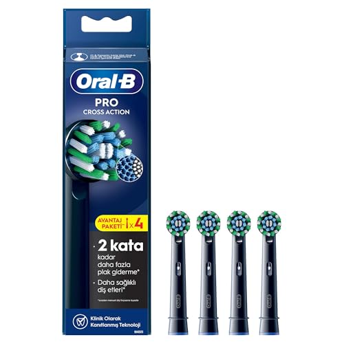 Oral-B Cross Action X-Filament Siyah Şarjlı Diş Fırçası Yedek Başlığı 4 Adet – MegTR