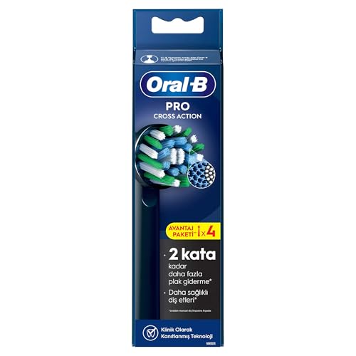Oral-B Cross Action X-Filament Siyah Şarjlı Diş Fırçası Yedek Başlığı 4 Adet – MegTR
