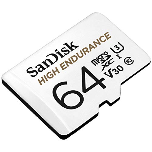 SanDisk High Endurance microSDXC Hafıza Kartı 64 GB + Adaptör (Dash Camları ve Özel Güvenlik Kameraları için, 100 MB/s Okuma, Full HD ve 4K Videolar için V30) – MegTR