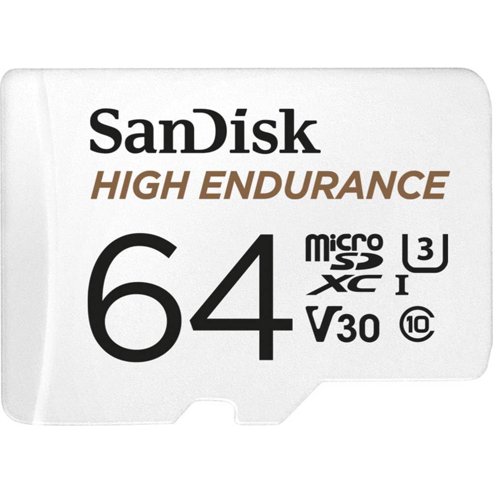 SanDisk High Endurance microSDXC Hafıza Kartı 64 GB + Adaptör (Dash Camları ve Özel Güvenlik Kameraları için, 100 MB/s Okuma, Full HD ve 4K Videolar için V30) – MegTR