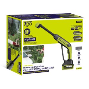 7GO 7CW02 Akülü Şarjlı Yüksek Basınçlı Araç ve Bahçe Yıkama Temizleme Tabancası 18000 RPM Fırçasız Motor 203 PSI Maksimum Basınç 2x Li-ion Batarya USB-C Hızlı Şarj 5m Hortum Köpük Tabancası – MegTR