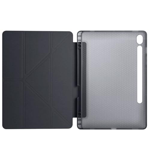 Aksesuarcim Samsung Galaxy Tab S10 FE SM-X520 X526 ile Uyumlu Kılıf Silikon Yumuşak Kalem Bölmeli Esnek 4 Farklı Stand Olabilen Tablet Kılıfı Siyah – MegTR
