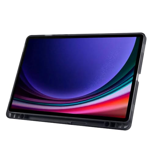 Aksesuarcim Samsung Galaxy Tab S10 FE SM-X520 X526 ile Uyumlu Kılıf Silikon Yumuşak Kalem Bölmeli Esnek 4 Farklı Stand Olabilen Tablet Kılıfı Siyah – MegTR