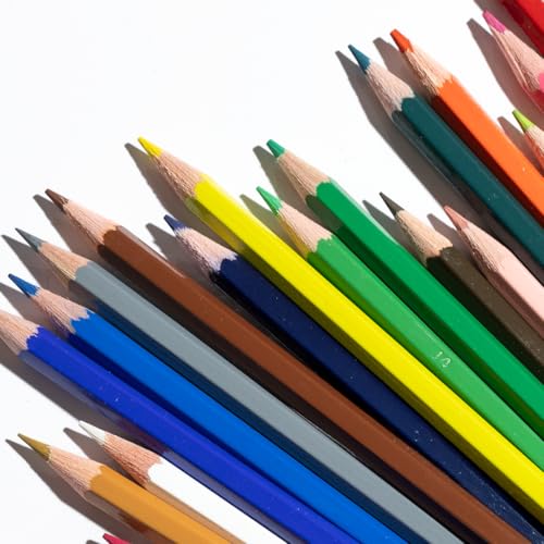 Faber-Castell Karton Kutu Boya Kalemi, 24 Renk, Yumuşak ve Canlı Renkler, Kolay Açılır, Kırılmaya Dayanıklı Uçlar, Uç Kırılmasına Karşı Dayanıklılığı Artıran Özel Yapıştırma Sistemi – MegTR