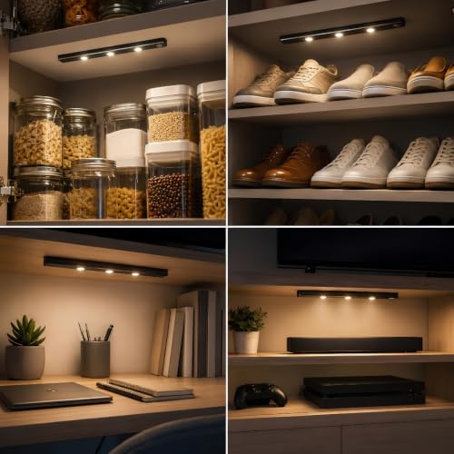 Hareket Sensörlü Ledli Gece Lambası, Parlaklık Ayarı Yapılabilir, 3000K-6400K, 3 Mod, Kablosuz, Merdiven,Gardırop ve Dolap İçi Lambası, 3 Renk Modlu Ultra Slim Aydınlatma, USB Şarj Edilebilir Işık – MegTR