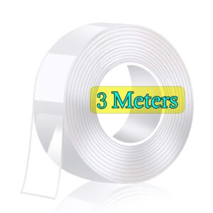 Deluxe Ultra Süper Güçlü Yüksek Mukavemetli Nano Teknolojili Çift Taraflı Doku Şeffaf 3 mt Bant – MegTR