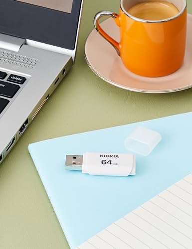 KIOXIA TransMemory U202 64GB USB Bellek – USB 2.0, Beyaz – MegTR