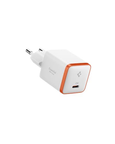 Spigen 30W USB-C Ultra Mini Hızlı Şarj Aleti PPS Super Hızlı Şarj GaN Pro Isı Düşürücü Güç Adaptörü Akım Koruma iPhone & Android & iPad & MacBook Type-C White – ACH08449 – MegTR